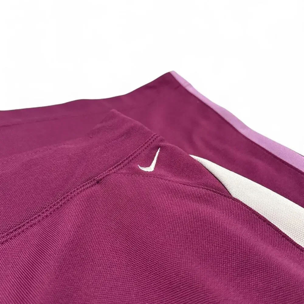 Vintage Nike LowRise Flared Purple & White Striped lightweight sweatpants large